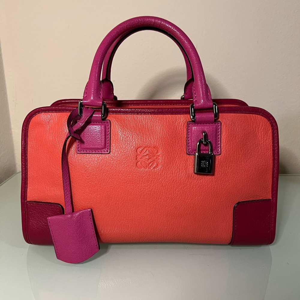 Loewe Pink and Orange Satchel
